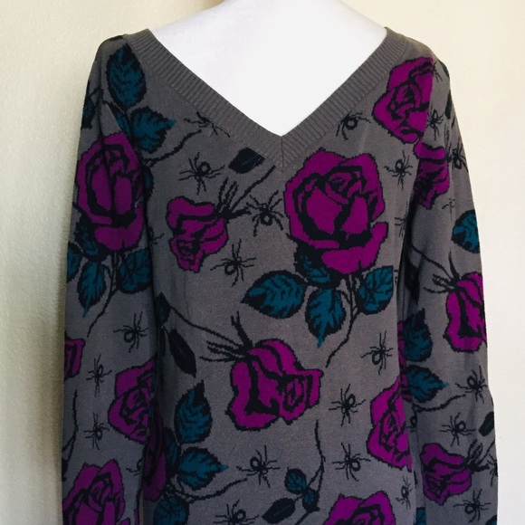 Betsey Johnson Rose Spider Sweater Dress - Picture 4 of 7
